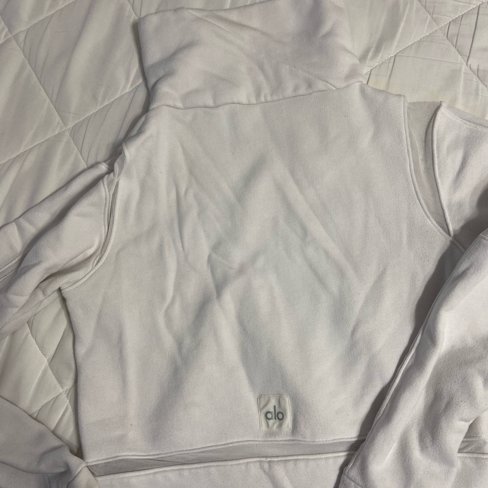 Alo White Cropped sweatshirt